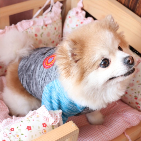 HP- Quần áo chó mèo (Màu Xám có tay) - áo thun chó - đồ bộ thời trang chó mèo