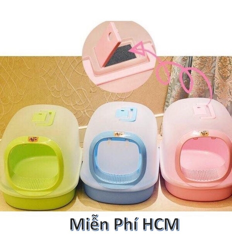 HP - Nhà vệ sinh cho mèo AG Plus  (Size Lớn  57cm x  36cm  x 40cm) (Màu ngẫu  nhiển) nha ve sinh meo / toilet mèo / khay dung cat / nhà mèo -HP10869BD