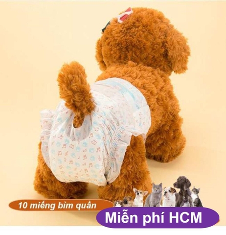 HP-10 miếng Bỉm quần chó mèo dạng dán (dành cho chó cái và mèo các loại) từ 6-12kg loại siêu thấm / băng vệ sinh chó //chó có kinh nguyệt
