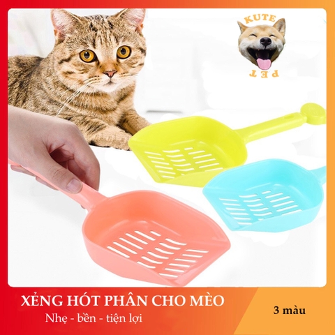 Hót phân mèo Hanpet - xẻng nhựa xúc cát vệ sinh mèo- xẻng hót kít mèo (mẫu ngẫu nhiên)