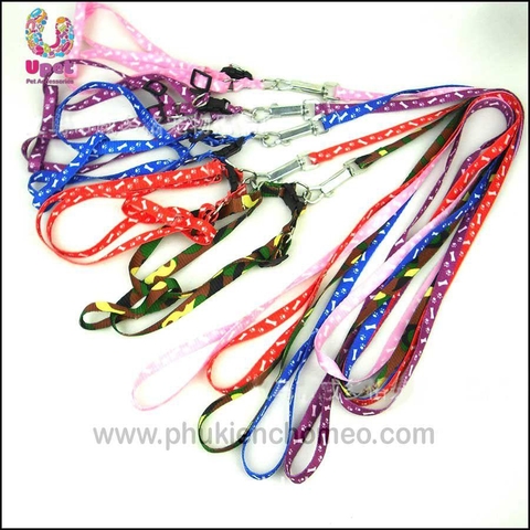 HP-SP352 - Dây vải yên ngựa ( 2 size) dây dắt chó mèo bằng vải 1 lớp-HP10744TC