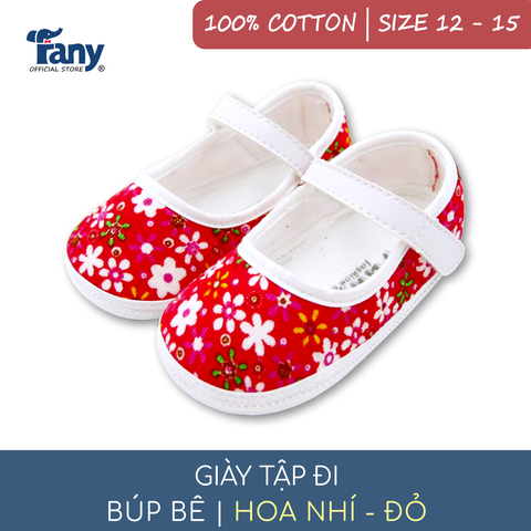 Giày tập đi búp bê | hoa nhí - đỏ