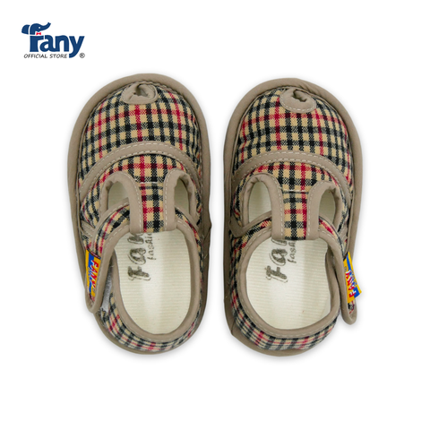 Giày tập đi caro 01 | màu nâu nhạt