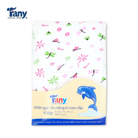 Khăn gạc đa năng in cao cấp 4 lớp