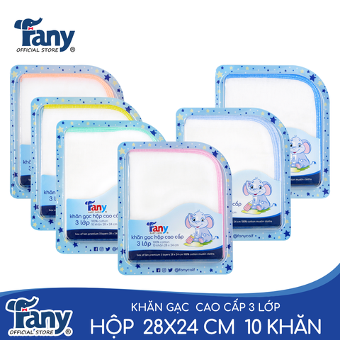 khăn gạc hộp cao cấp 3 lớp