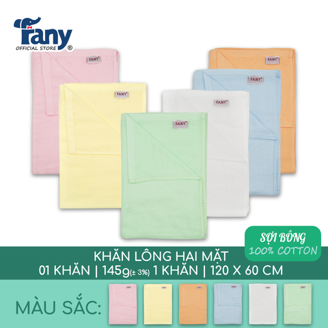 khăn lông màu hai mặt