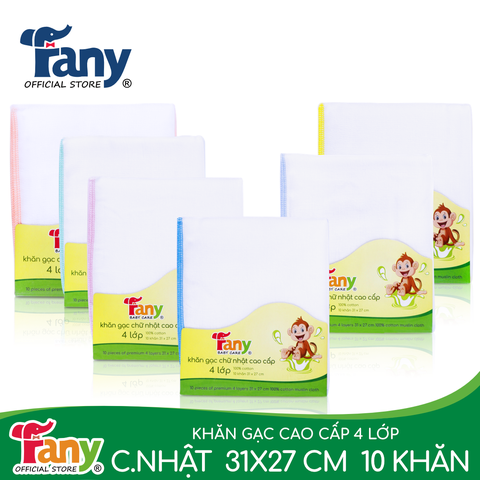 khăn gạc chữ nhật cao cấp 4 lớp