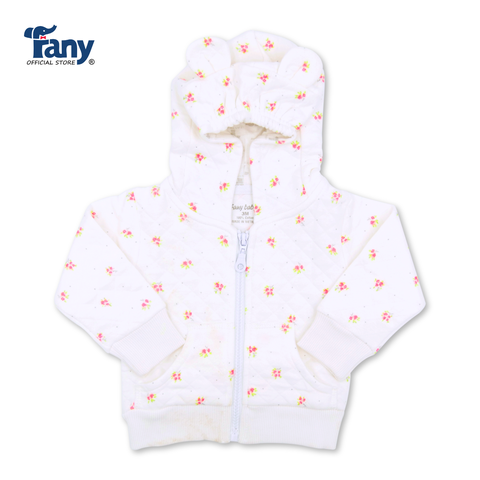 áo khoác 3 lớp xốp in rơi | hoa nhí cam