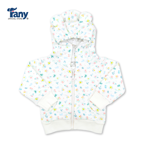 áo khoác 3 lớp xốp in rơi | hoa nhí xanh