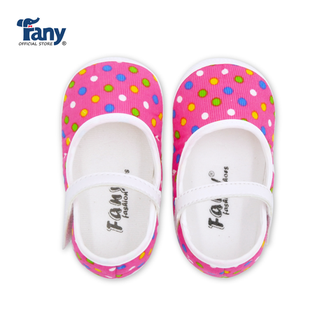 Giày tập đi búp bê | chấm bi - hồng