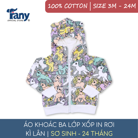 áo khoác 3 lớp xốp in rơi | kỳ lân