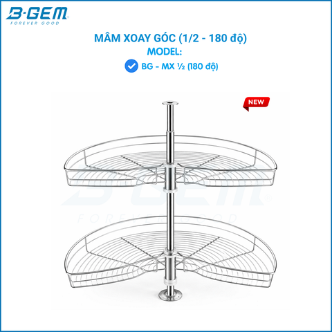 Mâm Xoay Góc B-gem BG-MX ½ (180°C)