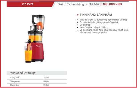 Máy ép chậm Canzy CZ 15YA