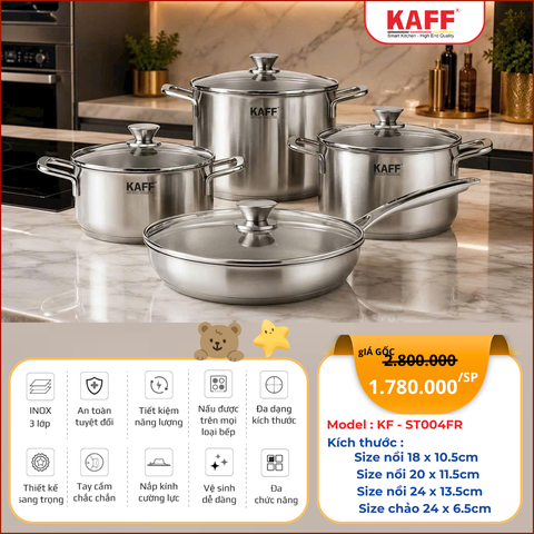 Bộ nồi chảo KAFF KF-ST004FR