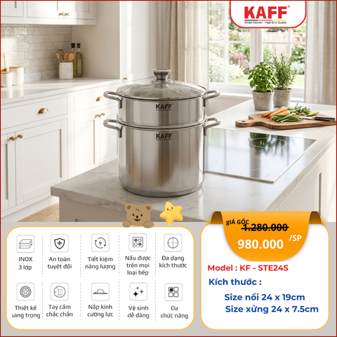 Bộ nồi xửng KAFF KF-STE24S