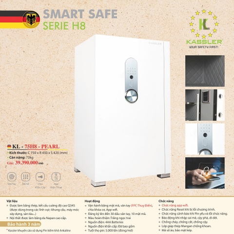 Két Sắt Thông Minh KASSLER KL-75H8 Pearl