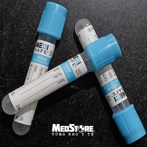 Ống nghiệm máu EDTA K2 2ml nắp cao su (khay 100 ống)