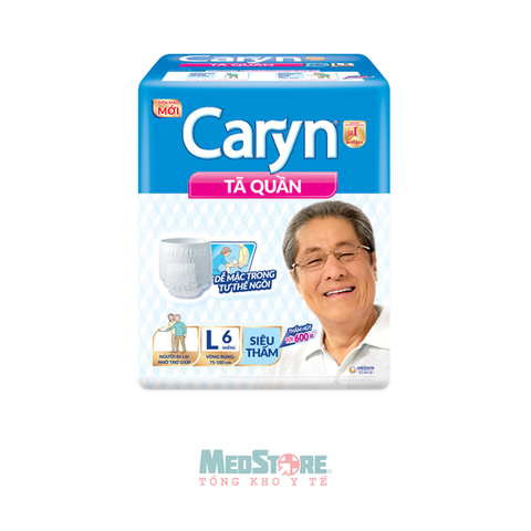 Tã quần siêu thấm Caryn size L 6 miếng