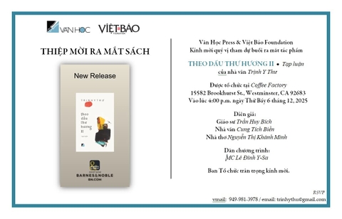Thân mời dự buổi ra mắt tác phẩm 