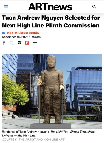 Nhà điêu khắc Tuan Andrew Nguyen được chọn xây Tượng Phật Bamiyan cao 8.22 mét tại công viên giữa New York