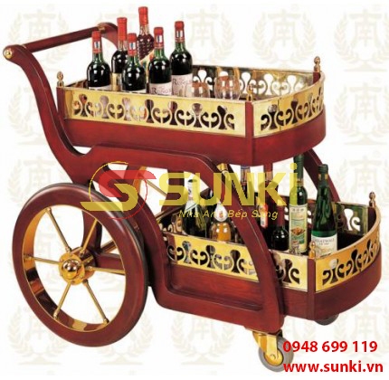 Xe đẩy phục vụ rượu cổ điển C-52