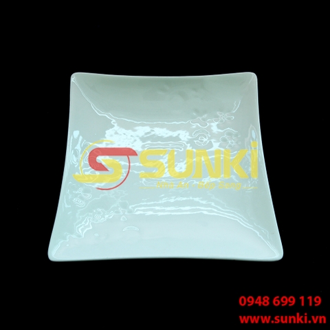 Đĩa sứ vuông cúc 10