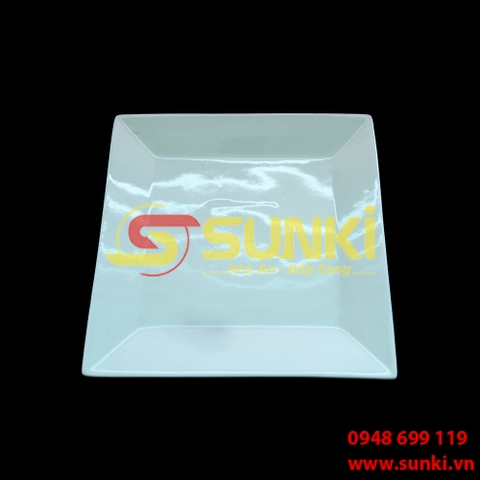 Đĩa sứ vuông 12