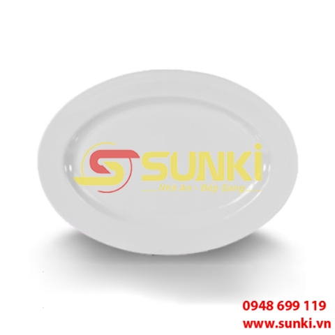 Đĩa Xoài Oval 10 PV016-10 (Trắng Trơn)