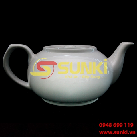 Ấm dẹt sứ số 1 Long Phương