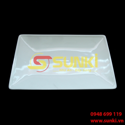 Đĩa chữ nhật sứ 25cm Long Phương