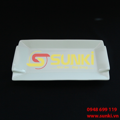 Đĩa sứ chữ nhật vênh 13