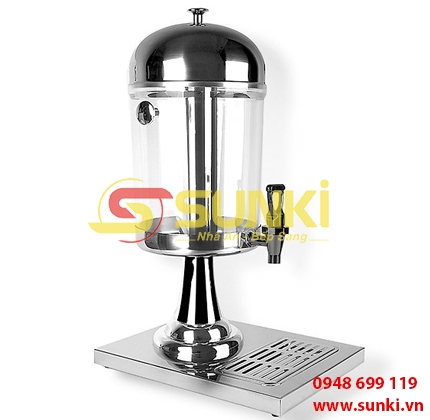 Bình nước hoa quả đơn chân trắng 8L
