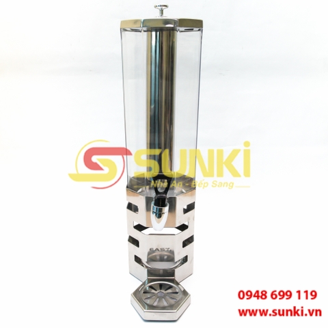 Bình nước hoa quả đơn 8 cạnh chân bạc 122061