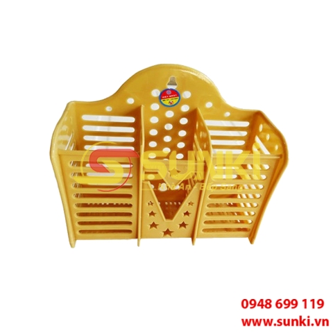 Ống đũa nhựa 3 ngăn nâu 708 VN