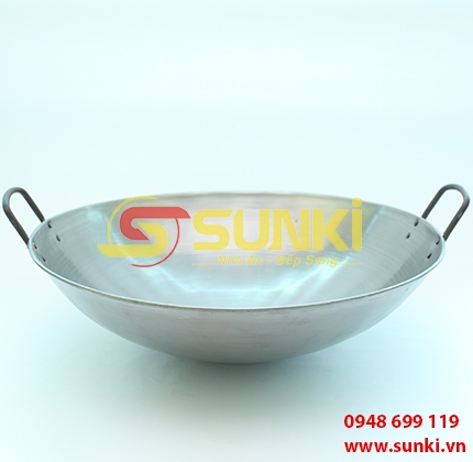 Chảo thép 2 quai phi 40 viền