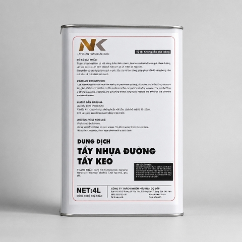 Dung Dịch Tẩy Nhựa Đường, Tẩy Băng Keo NK - Dùng Trực Tiếp