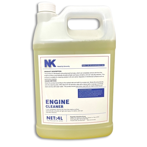 Dung Dịch Vệ Sinh Khoang Máy NK - Can 4L - Engine Cleaner - Tỉ Lệ 1:50