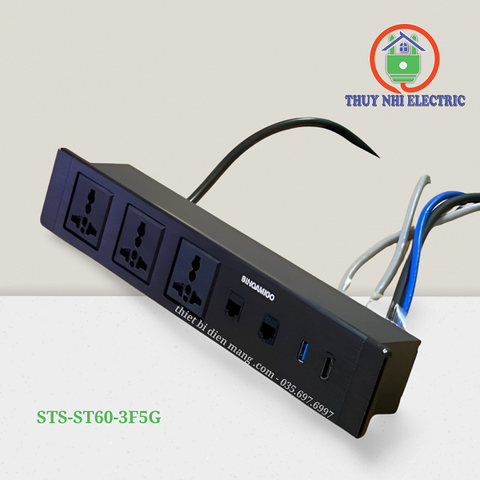 Hộp ổ điện âm bàn Sinoamigo STS-ST60-3F5G