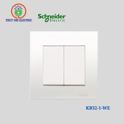 Công Tắc Đôi 1 Chiều Schneider Vivace KB32-1-WE