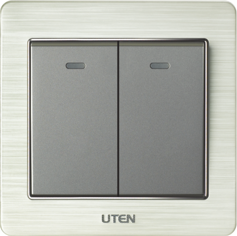 Công tắc đôi 1 chiều Uten V6.0 series V6.0GK21