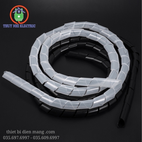 Ống cuộn bảo vệ dây điện Phi 8 Màu trắng