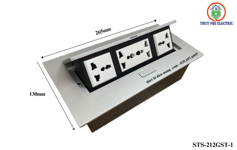Hộp Ổ Điện Âm Bàn Sinoamigo STS-212GST-1 Cao Cấp