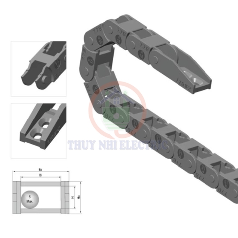 Máng Xích Nhựa Mini 7x7.3mm - Bảo Vệ Cáp Cho Máy Móc Công Nghiệp