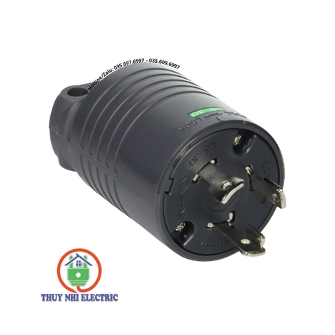 Phích cắm chốt khóa 2P-20A-250V MH7172B