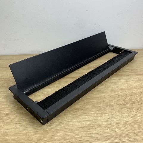 Nắp âm bàn nhôm màu đen TNE04A-400X127-Đ - Có giảm chấn