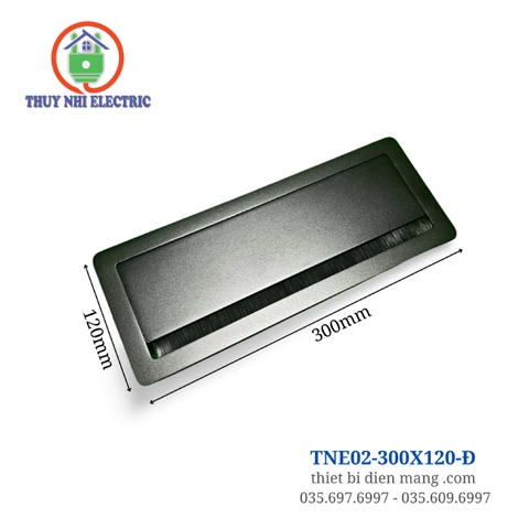 Nắp Hộp Điện Nhôm Âm bàn Bàn Màu Đen 120x300 (TNE02-300X120-Đ)