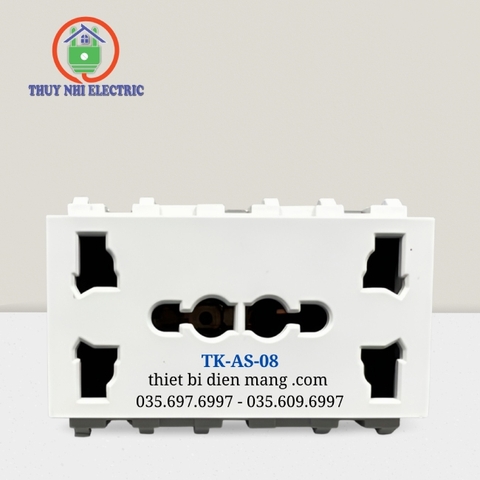 Nhân ổ cắm đôi 3 chấu Tenko TK-AS-08