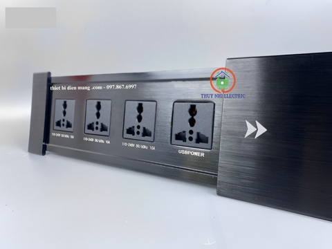 Ổ Cắm Âm Bàn Nắp Trượt TENKO TK-BT02 Chống Nước