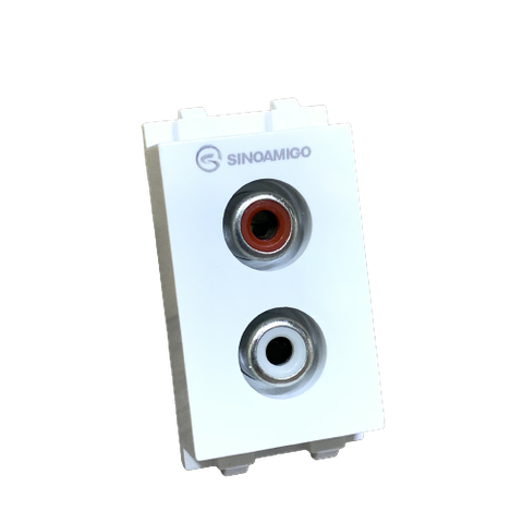 Ổ cắm audio bông sen 2 đầu ra AV P37