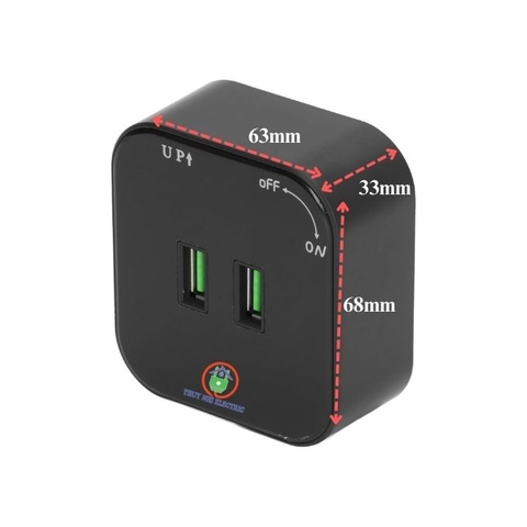 Ổ cắm cài thanh ray 2 cổng USB LG Tech LG-S04B